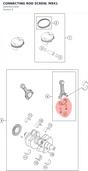 Diagram preview: CONNECTING ROD SCREW, M9X1 (A64030013000)