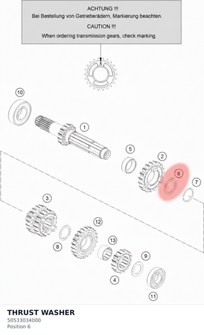 Diagram preview: THRUST WASHER (50533034000)