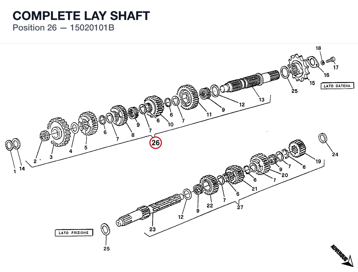 COMPLETE LAY SHAFT