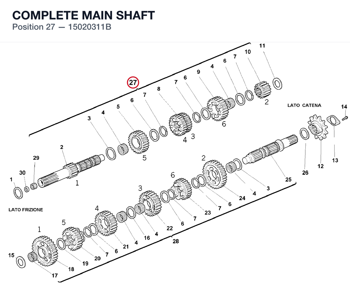 COMPLETE MAIN SHAFT