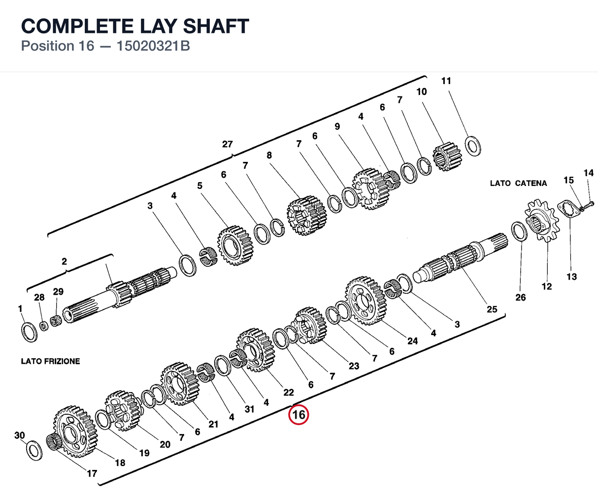 COMPLETE LAY SHAFT
