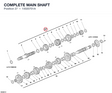 COMPLETE MAIN SHAFT 15020701A diagram position