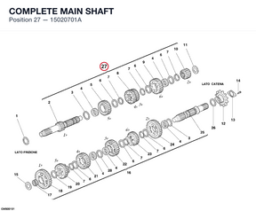 COMPLETE MAIN SHAFT 15020701A diagram position