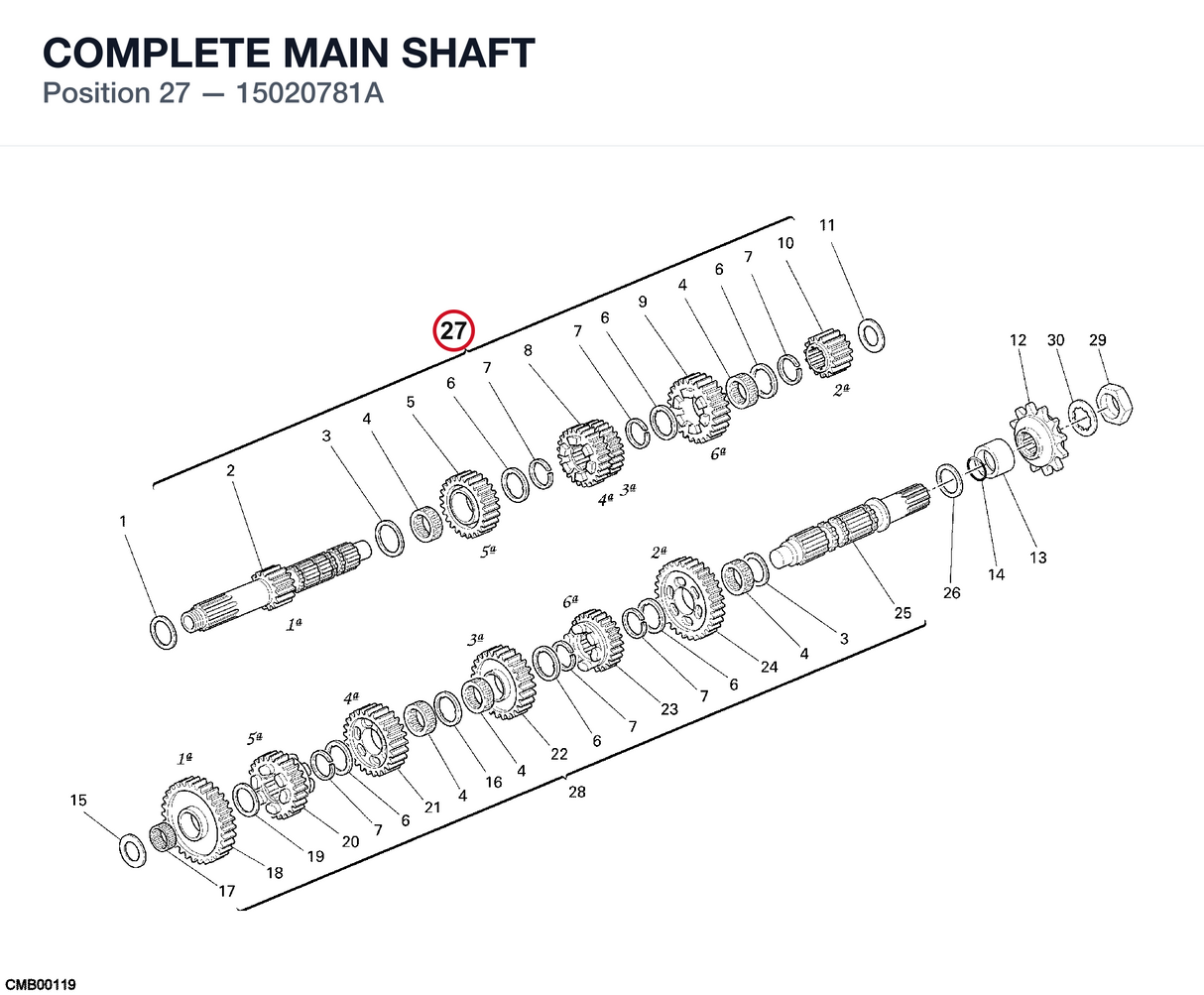 COMPLETE MAIN SHAFT