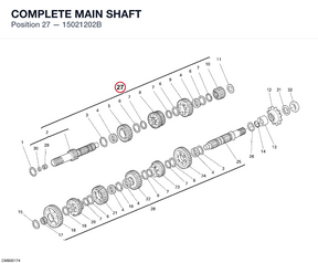 COMPLETE MAIN SHAFT 15021202B diagram position
