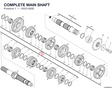 COMPLETE MAIN SHAFT 15021492E diagram position