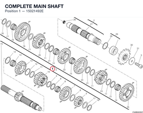 COMPLETE MAIN SHAFT 15021492E diagram position