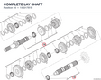 COMPLETE LAY SHAFT 15021781B diagram position