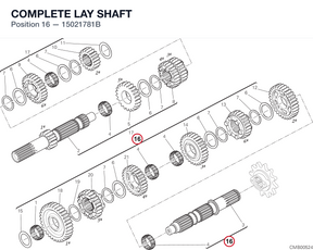 COMPLETE LAY SHAFT 15021781B diagram position