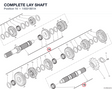COMPLETE LAY SHAFT 15021801A diagram position
