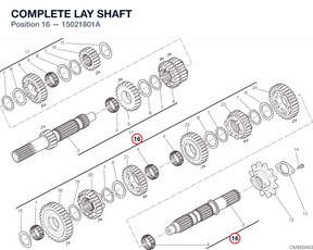 COMPLETE LAY SHAFT 15021801A diagram position