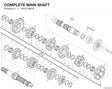 COMPLETE MAIN SHAFT 15021991A diagram position