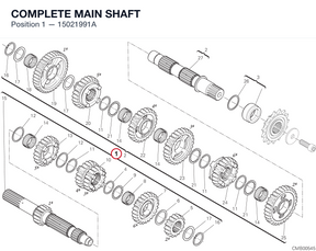 COMPLETE MAIN SHAFT 15021991A diagram position