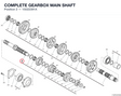 COMPLETE GEARBOX MAIN SHAFT 15022391A diagram position