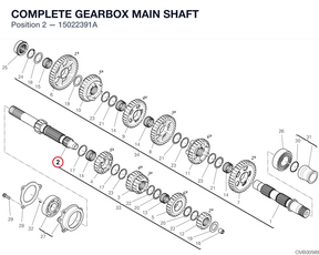 COMPLETE GEARBOX MAIN SHAFT 15022391A diagram position