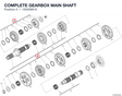 COMPLETE GEARBOX MAIN SHAFT 15022981A diagram position