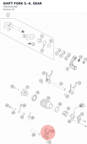 Diagram preview: SHIFT FORK 5.-6. GEAR (79034101000)