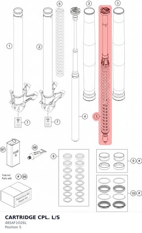 Diagram preview: CARTRIDGE CPL. L/S (48SAF1O26L)