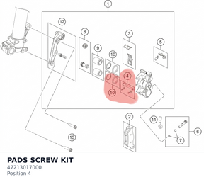 Diagram preview: PADS SCREW KIT (47213017000)