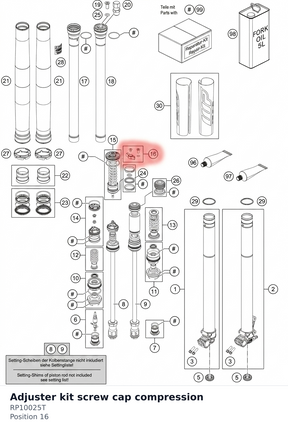 Diagram preview: Adjuster kit screw cap compression (RP10025T)