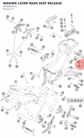 Diagram preview: WASHER LEVER REAR SEAT RELEASE (69008025070)