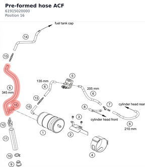 Diagram preview: Pre-formed hose ACF (61915020000)