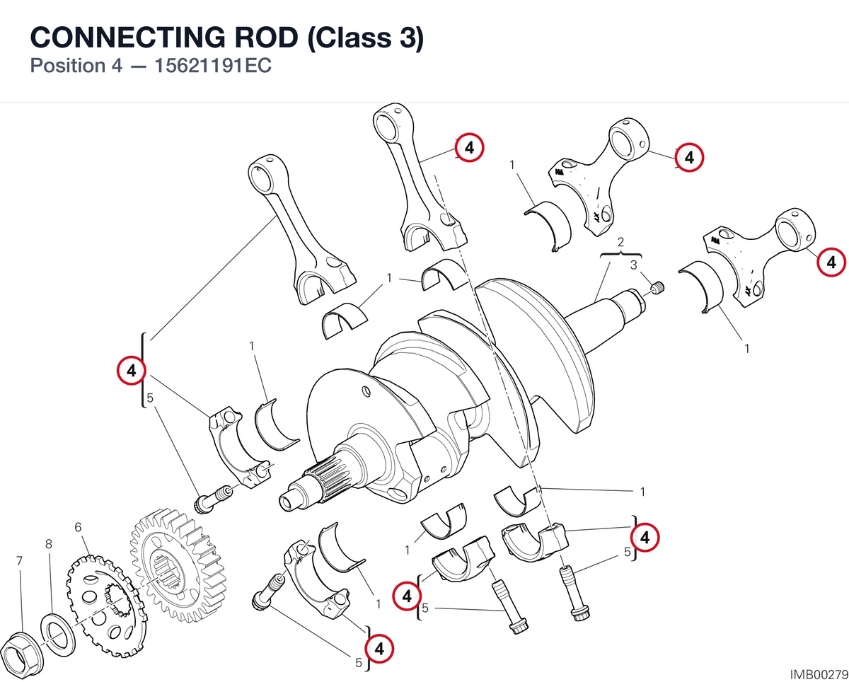 CONNECTING ROD (Class 3) 15621191EC diagram position