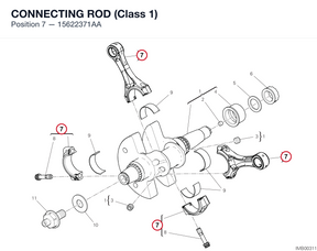 CONNECTING ROD (Class 1) 15622371AA diagram position
