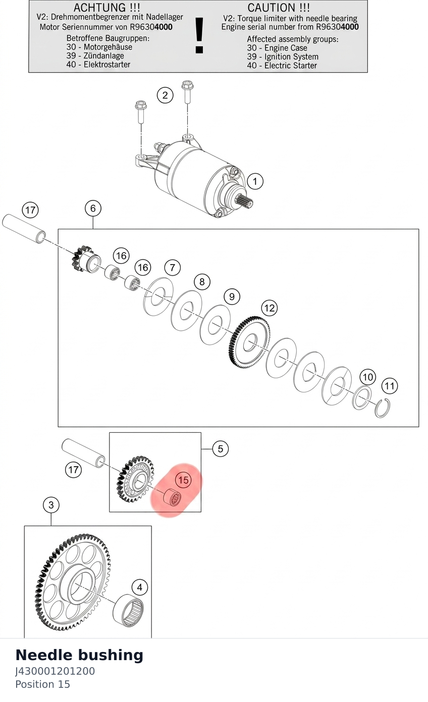 Diagram preview: Needle bushing (J430001201200)