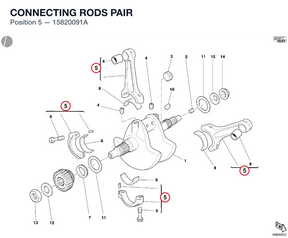 CONNECTING RODS PAIR 15820091A diagram position