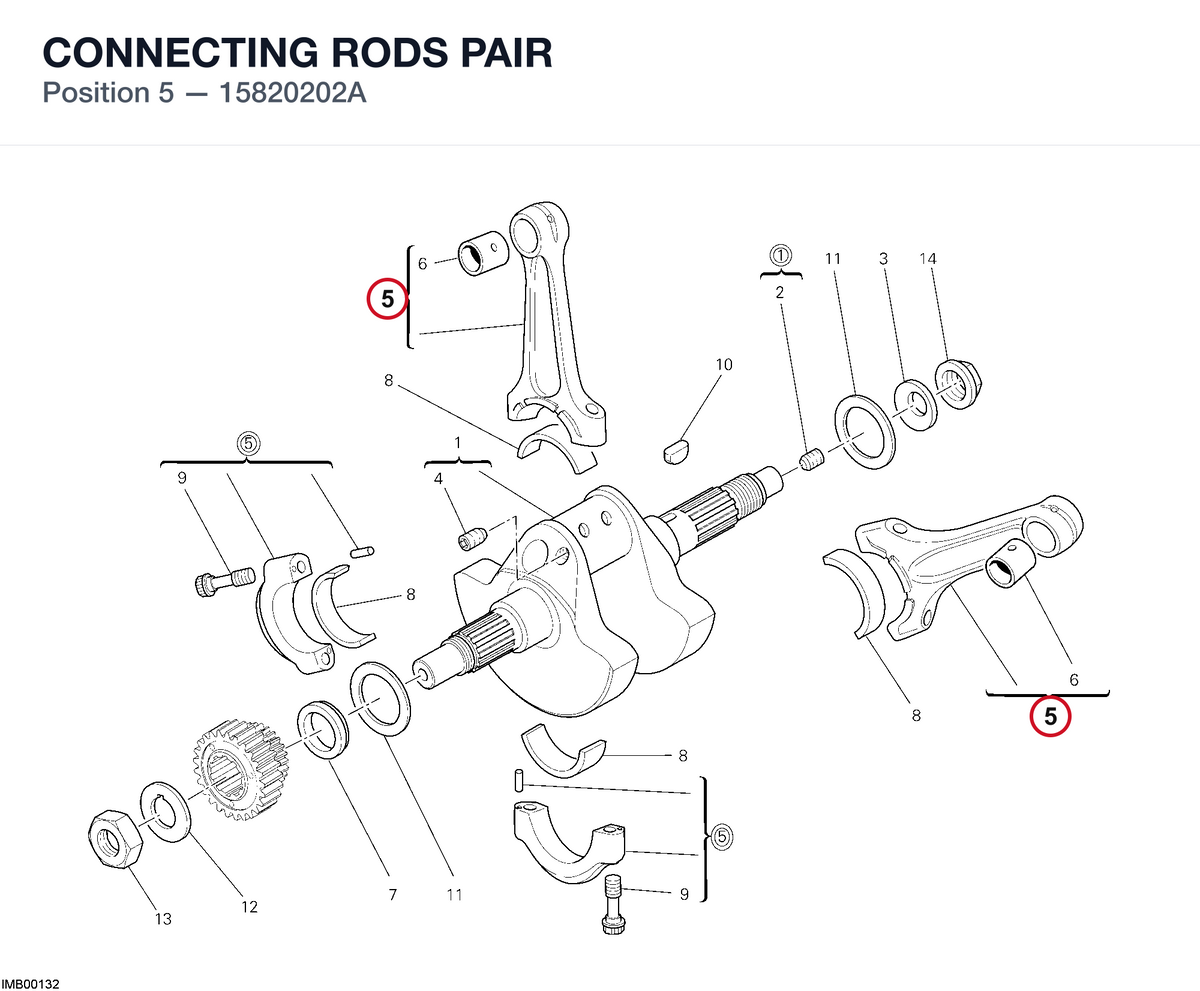 CONNECTING RODS PAIR 15820202A diagram position