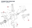CONNECTING RODS PAIR 15820203A diagram position