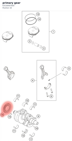 Diagram preview: primary gear (63530067000)