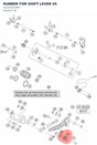 Diagram preview: RUBBER FOR SHIFT LEVER      05 (61034035000)