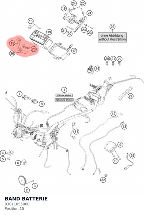 Diagram preview: BAND BATTERIE (93011055060)
