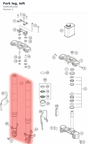 Diagram preview: Fork leg, left (93001001100)