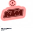 Diagram preview: Decal tank black (94808098040)
