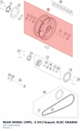 Diagram preview: REAR WHEEL CMPL. 5.5X17" ELEC ORANGE 24 (A60710001044EB)