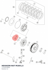 Diagram preview: HEXAGON NUT M18X1,5 (77232019000)