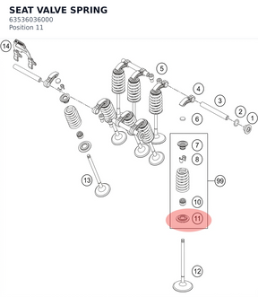 Diagram preview: SEAT VALVE SPRING (63536036000)