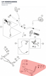 Diagram preview: LH HANDGUARDS (A60102080000EB)