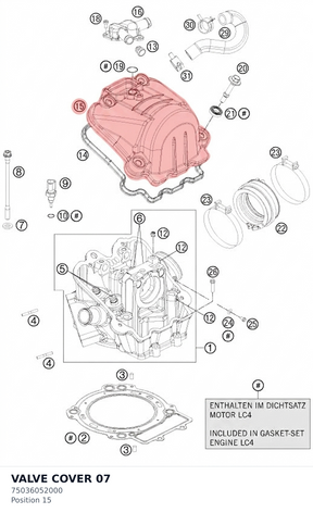 Diagram preview: VALVE COVER                 07 (75036052000)