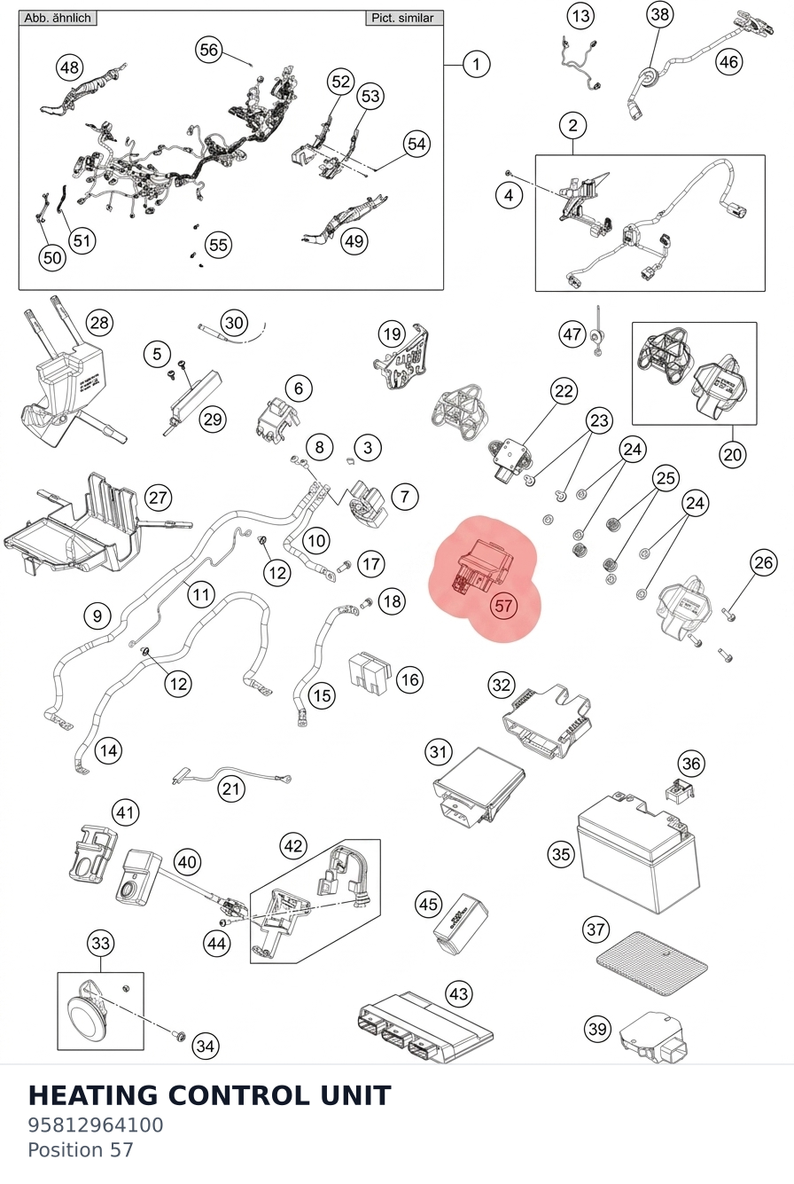 Diagram preview: HEATING CONTROL UNIT (95812964100)