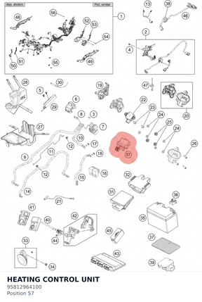 Diagram preview: HEATING CONTROL UNIT (95812964100)