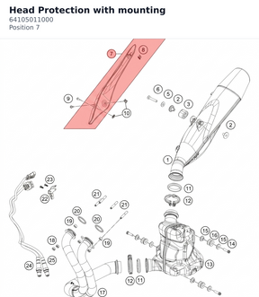 Diagram preview: Head Protection with mounting (64105011000)