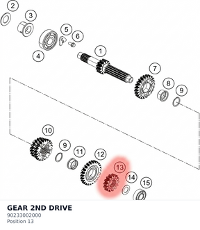 Diagram preview: GEAR 2ND DRIVE (90233002000)