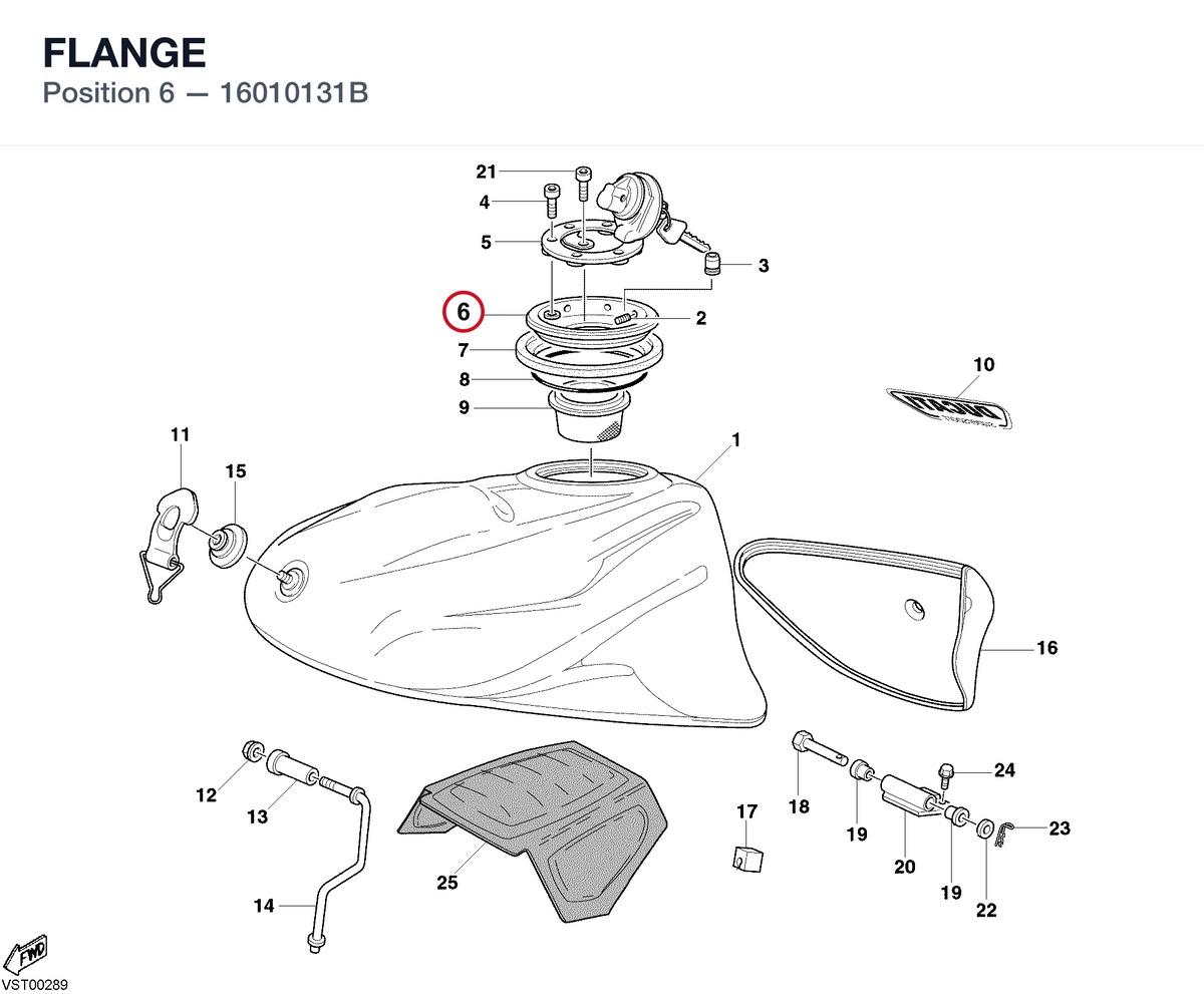 FLANGE 16010131B diagram position