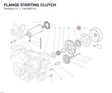 FLANGE STARTING CLUTCH 16010971A diagram position