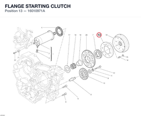 FLANGE STARTING CLUTCH 16010971A diagram position