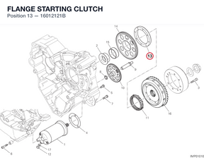 FLANGE STARTING CLUTCH 16012121B diagram position
